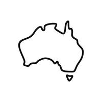 Australia carta geografica vettore design illustrazione
