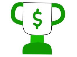 finanziario trofeo piatto icona isolato su bianca sfondo elemento. finanziario trofeo piatto icona vettore illustrazione.