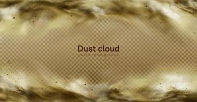 tempesta di sabbia del deserto, nuvola polverosa marrone vettore