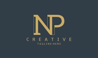 creativo lettera np, np logo design modello vettore. moderno n p logo design. vettore