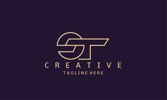 creativo lettera st, st logo design modello vettore. moderno S t logo design. vettore