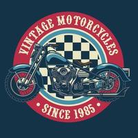 Vintage ▾ motociclo distintivo design vettore