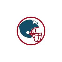 emblema di disegno del modello di logo di sport di football americano vettore
