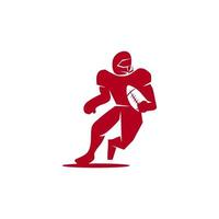 emblema di disegno del modello di logo di sport di football americano vettore