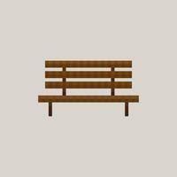 illustrazione di di legno panchina nel pixel arte stile vettore