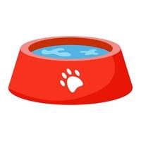 acqua ciotola per animali domestici. vettore illustrazione.
