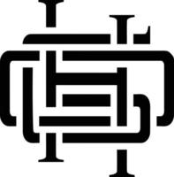 creativo iniziale lettera hsg logo idea vettore