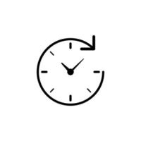 moderno orologio icona, tempo vettore illustrazione