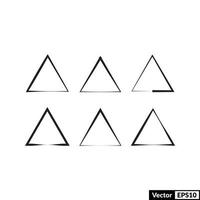 triangolo icona vettore su bianca sfondo. piatto e di moda cartello simbolo illustrazione. semplice icona