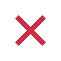 X rosso vettore per divieto cartello illustrazione