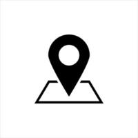 carta geografica perno marcatore vettore icona