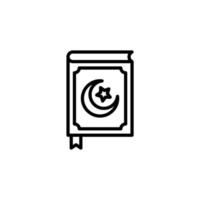 vettore illustrazione di Corano icona con schema stile. adatto per qualunque scopo.
