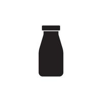 bicchiere latte Bootle icona isolato su bianca sfondo vettore