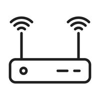 Wi-Fi router schema icone, modem icone, senza fili router connettività, banda larga linea, Internet connessione, accesso punto vettore icone