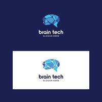 cervello di progettazione del logo vettore