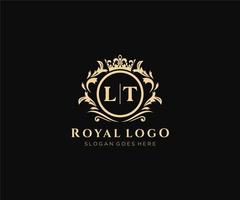 iniziale lt lettera lussuoso marca logo modello, per ristorante, regalità, boutique, bar, Hotel, araldico, gioielleria, moda e altro vettore illustrazione.