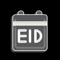 icona calendario. relazionato per eid al Fitr simbolo. islamico. ramadan. semplice illustrazione vettore