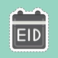 icona calendario. relazionato per eid al Fitr simbolo. islamico. ramadan. semplice illustrazione vettore