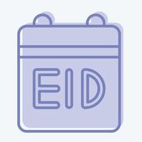 icona calendario. relazionato per eid al Fitr simbolo. islamico. ramadan. semplice illustrazione vettore