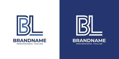 lettera bl linea monogramma logo, adatto per qualunque attività commerciale con bl o libbre iniziali. vettore
