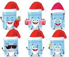 Santa Claus emoticon con frigo cartone animato personaggio vettore