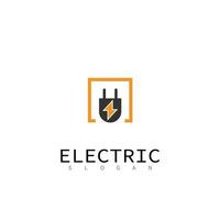 elettrico energia moderno tec tecnologia logo design vettore