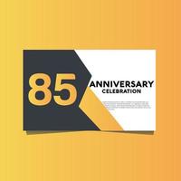 85 anni anniversario celebrazione anniversario celebrazione modello design con giallo colore sfondo vettore