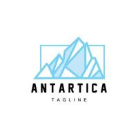 montagna logo, antartico iceberg logo disegno, natura paesaggio vettore, Prodotto marca illustrazione icona vettore