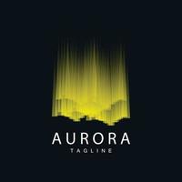 aurora logo, semplice design sorprendente naturale scenario di aurora, vettore icona modello, illustrazione
