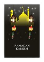sfondo di ramadan copertina minimalismo modello vettoriale verde