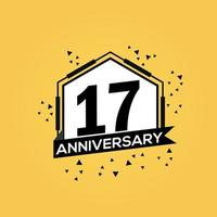 17 anni anniversario logo vettore design compleanno celebrazione con geometrico isolato design