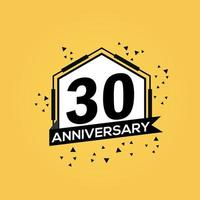 30 anni anniversario logo vettore design compleanno celebrazione con geometrico isolato design