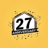 27 anni anniversario logo vettore design compleanno celebrazione con geometrico isolato design