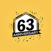 63 anni anniversario logo vettore design compleanno celebrazione con geometrico isolato design