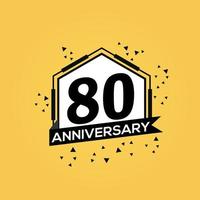 80 anni anniversario logo vettore design compleanno celebrazione con geometrico isolato design