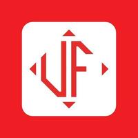 creativo semplice iniziale monogramma uf logo disegni. vettore