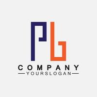 pb lettera logo. creativo e minimalista lettera bp pb logo design vettore