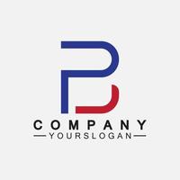 pb lettera logo. creativo e minimalista lettera bp pb logo design vettore