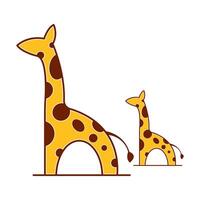 giraffa logo icona design vettore