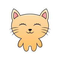 contento illustrazione gatto design kawaii vettore