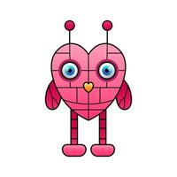 amore vettore robot design portafortuna kawaii