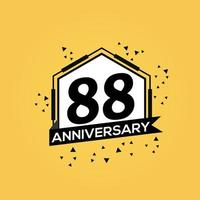 88 anni anniversario logo vettore design compleanno celebrazione con geometrico isolato design