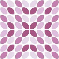 moderno minimalista geometrico senza soluzione di continuità modello, arrotondato forme, le foglie nel rosa colore schema su un' bianca sfondo vettore