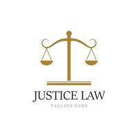 modello di logo della legge sulla giustizia vettore