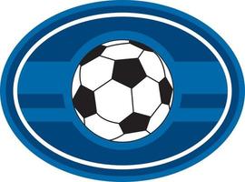 ovale calcio calcio distintivo con palla - gli sport illustrazione vettore