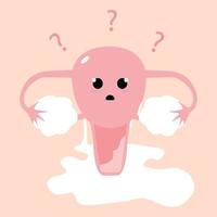 concetto di perdite vaginali con cute uterina vettore