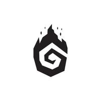 lettera g fuoco vettore logo design. moderno logo per attività commerciale identità. creativo simbolo elemento o modello gioco logo per un' Magia