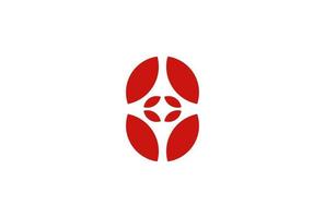 astratto fiore logo icona vettore design. semplice elegante lineare simbolo