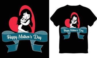 design t-shirt per la festa della mamma felice vettore