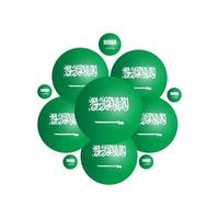 illustrazione felice di progettazione del modello di vettore di festa dell'indipendenza dell'arabia saudita